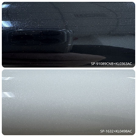 Recubrimiento en polvo de aleación Serie SP blanco y negro (2 capas) - SP-1632+KL0498AC, SP-91089CNB+KL0363AC