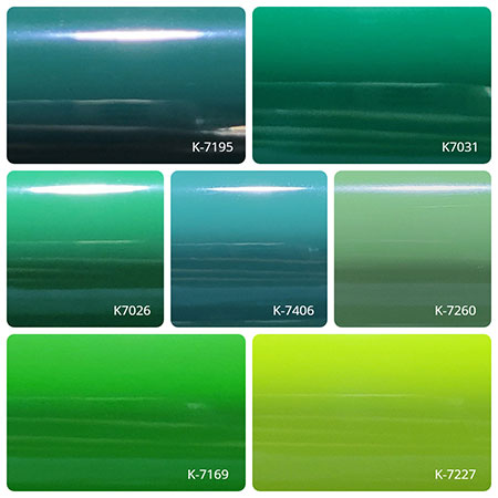 Gloss Green Series - K-7227, K-7169, K-7260, K-7406, K7026, K7031, K-7195