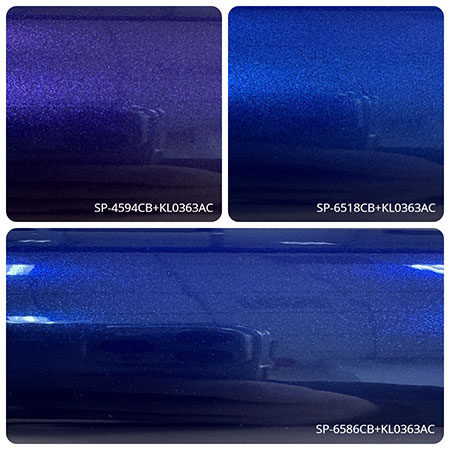Alloy Powder Coating Blue Purple SP Series (2-Coat) - SP-6586CB+KL0363AC, SP-6518CB+KL0363AC, SP-4594CB+KL0363AC