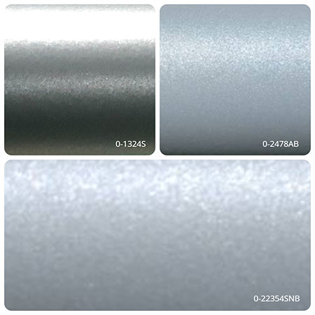 Metallic 0 Series (5°~15° Gloss) - 0-22354SNB (RAL9007), 0-2478AB (RAL9023), 0-1324S