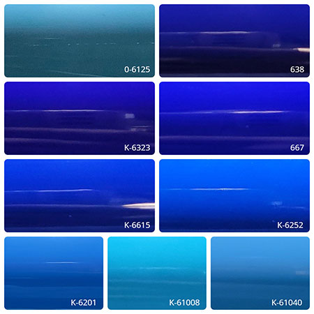 Gloss Blue Series - K-61040, K-61008, K-6201, K-6252, K-6615, 667, K-6323, 638,0-6125